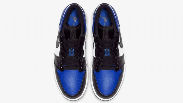 Nike Air Jordan 1 Low Tops Royal Tå Sko Herre Blå Svarte