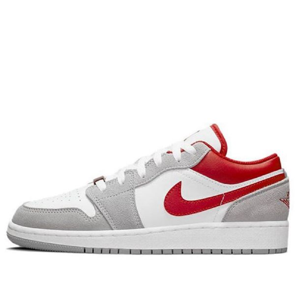 Nike Air Jordan 1 Low Tops Se Gs Basketsko Herre Lyse Grå Rød
