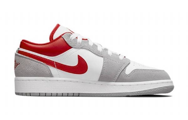 Nike Air Jordan 1 Low Tops Se Gs Basketsko Herre Lyse Grå Rød