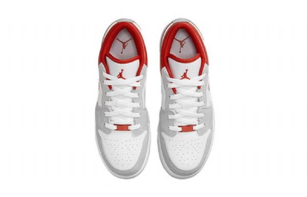 Nike Air Jordan 1 Low Tops Se Gs Basketsko Herre Lyse Grå Rød