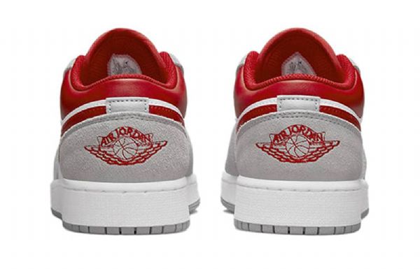 Nike Air Jordan 1 Low Tops Se Gs Basketsko Herre Lyse Grå Rød