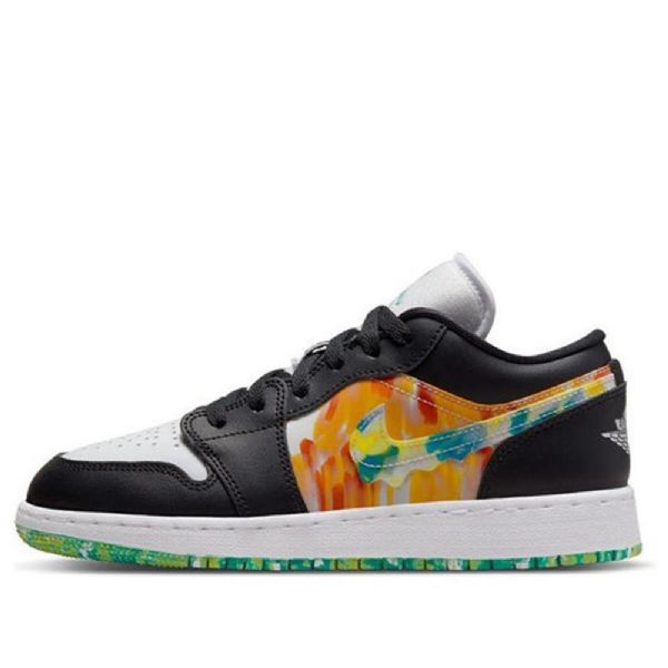 Nike Air Jordan 1 Low Tops Se Gs Basketsko Herre Svarte Hvite