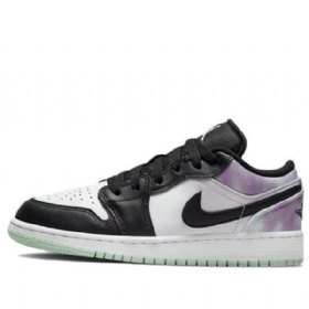 Nike Air Jordan 1 Low Tops Se Gs Basketsko Herre Svarte Hvite Blå