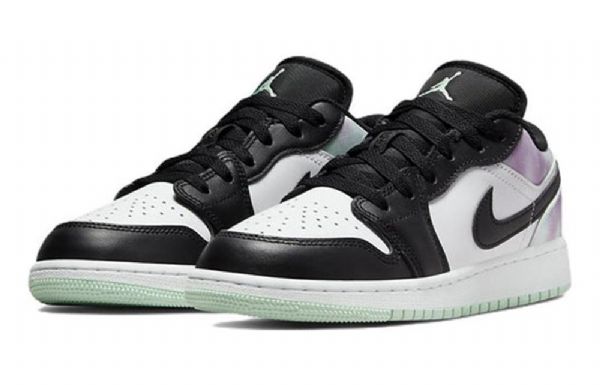 Nike Air Jordan 1 Low Tops Se Gs Basketsko Herre Svarte Hvite Blå