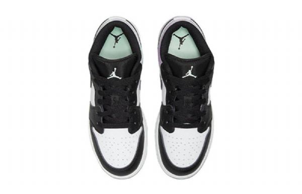 Nike Air Jordan 1 Low Tops Se Gs Basketsko Herre Svarte Hvite Blå