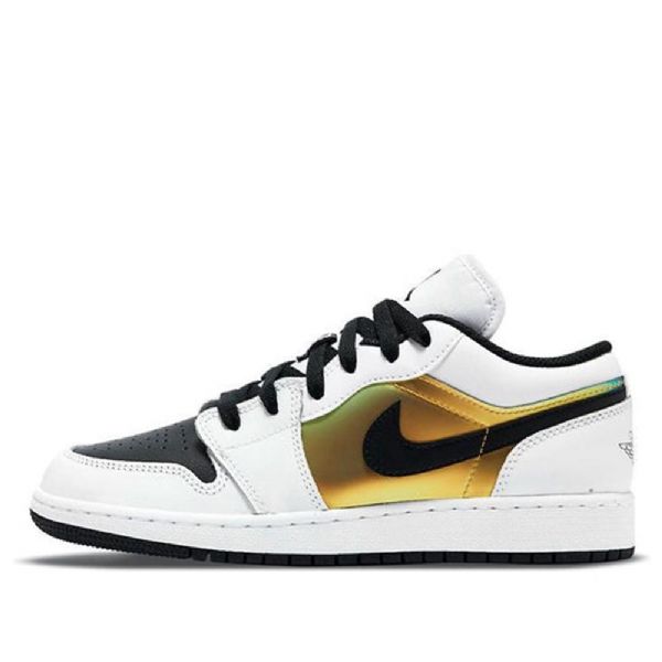 Nike Air Jordan 1 Low Tops Se Gs Retro Basketball Shoes Herre Hvite Svarte