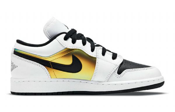 Nike Air Jordan 1 Low Tops Se Gs Retro Basketball Shoes Herre Hvite Svarte