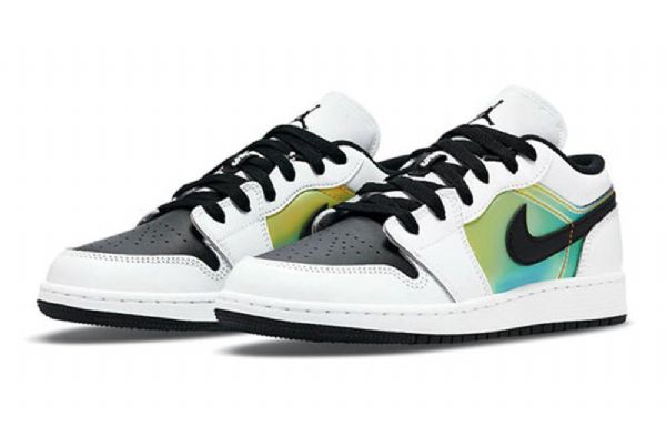Nike Air Jordan 1 Low Tops Se Gs Retro Basketball Shoes Herre Hvite Svarte