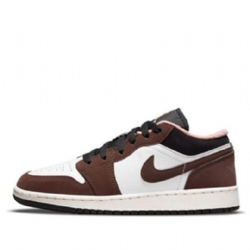 Nike Air Jordan 1 Low Tops Se Gs Retro Basketball Shoes Herre Lyse Brune