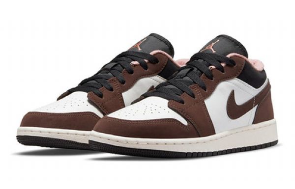 Nike Air Jordan 1 Low Tops Se Gs Retro Basketball Shoes Herre Lyse Brune