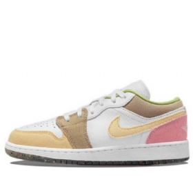 Nike Air Jordan 1 Low Tops Se Gs Retro Basketball Shoes Herre Multicolor