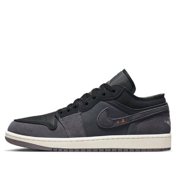 Nike Air Jordan 1 Low Tops Se Inside Retro Basketball Shoes Herre Svarte