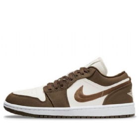 Nike Air Jordan 1 Low Tops Se Marathon Running Shoes / Sneakers Dame Lyse Olivengrønne