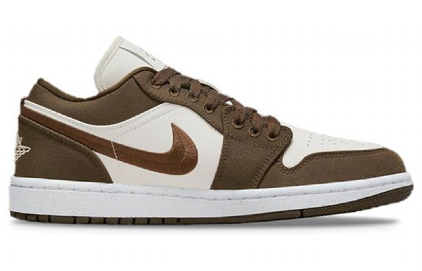 Nike Air Jordan 1 Low Tops Se Marathon Running Shoes / Sneakers Dame Lyse Olivengrønne