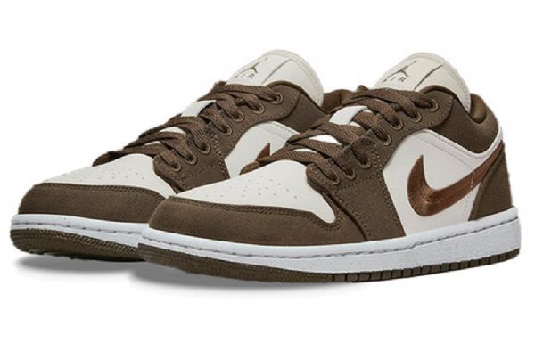 Nike Air Jordan 1 Low Tops Se Marathon Running Shoes / Sneakers Dame Lyse Olivengrønne