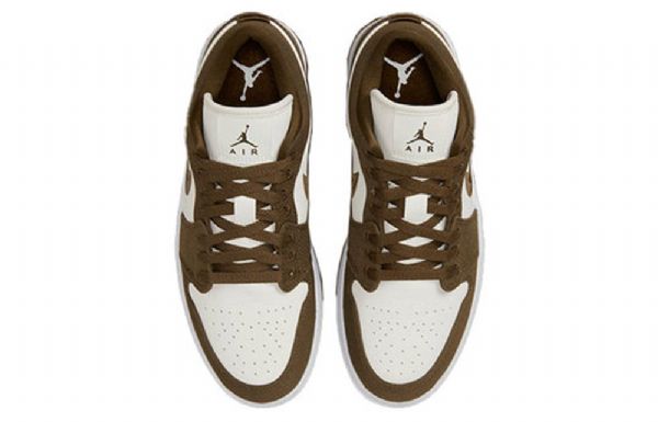 Nike Air Jordan 1 Low Tops Se Marathon Running Shoes / Sneakers Dame Lyse Olivengrønne