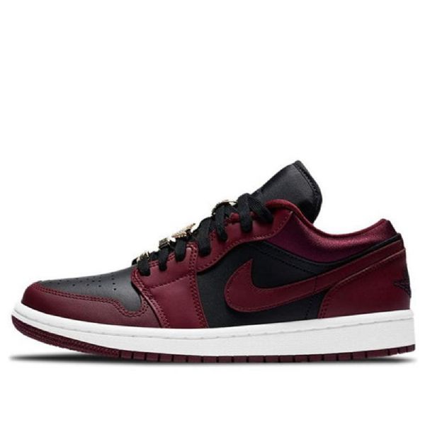 Nike Air Jordan 1 Low Tops Se Retro Basketball Shoes Dame Burgunder Hvite