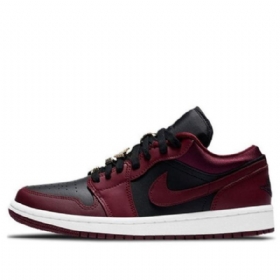 Nike Air Jordan 1 Low Tops Se Retro Basketball Shoes Dame Burgunder Hvite