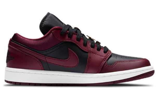 Nike Air Jordan 1 Low Tops Se Retro Basketball Shoes Dame Burgunder Hvite