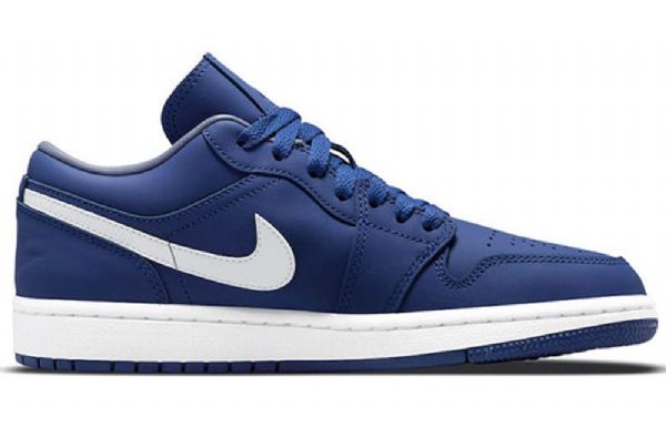 Nike Air Jordan 1 Low Tops Se Retro Basketball Shoes Dame Dyp Kongeblå Blå