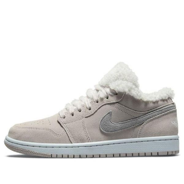 Nike Air Jordan 1 Low Tops Se Retro Basketball Shoes Dame Grå
