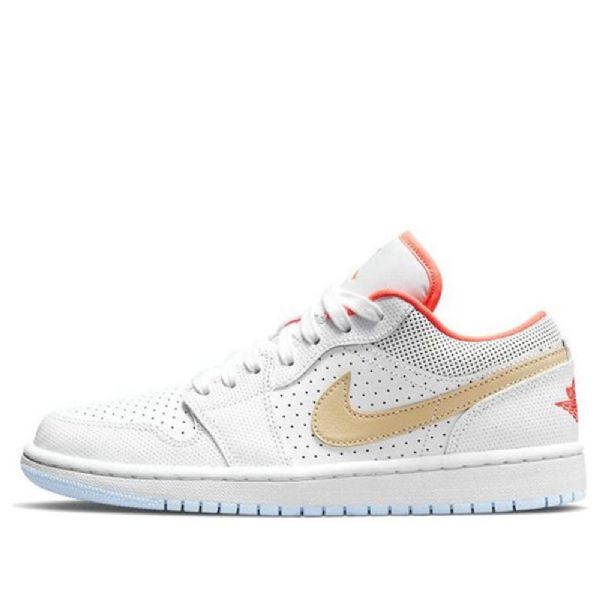 Nike Air Jordan 1 Low Tops Se Retro Basketball Shoes Dame Hvite