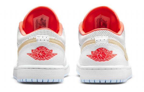 Nike Air Jordan 1 Low Tops Se Retro Basketball Shoes Dame Hvite