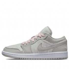 Nike Air Jordan 1 Low Tops Se Retro Basketball Shoes Dame Lyse Grå