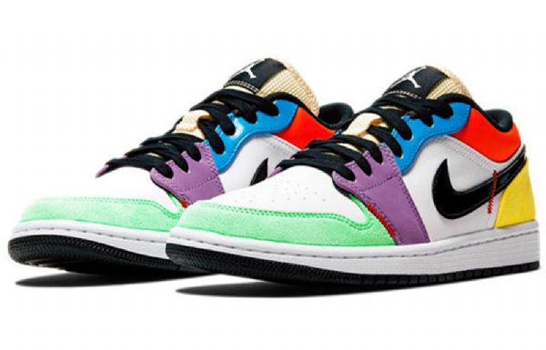 Nike Air Jordan 1 Low Tops Se Retro Basketball Shoes Dame Multicolor