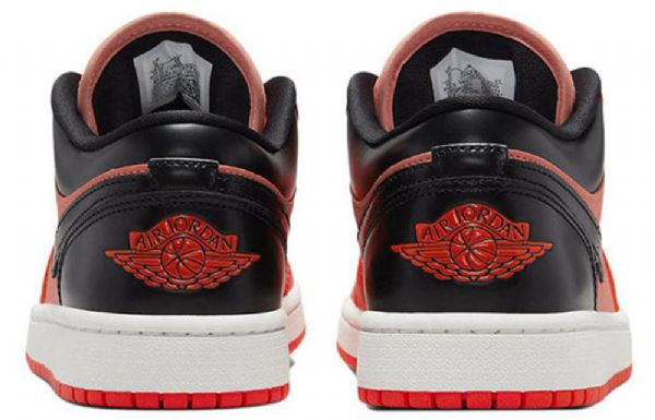Nike Air Jordan 1 Low Tops Se Retro Basketball Shoes Dame Oransje Svarte