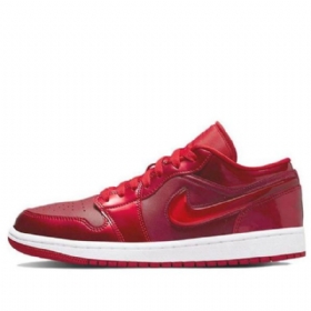 Nike Air Jordan 1 Low Tops Se Retro Basketball Shoes Dame Rød