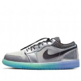 Nike Air Jordan 1 Low Tops Se Retro Basketball Shoes Dame Sølv