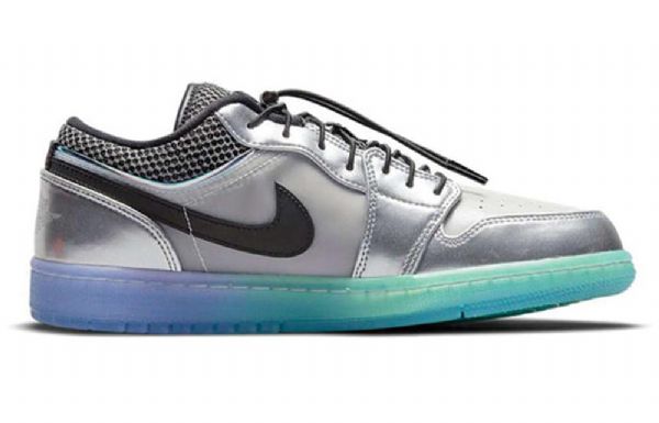 Nike Air Jordan 1 Low Tops Se Retro Basketball Shoes Dame Sølv