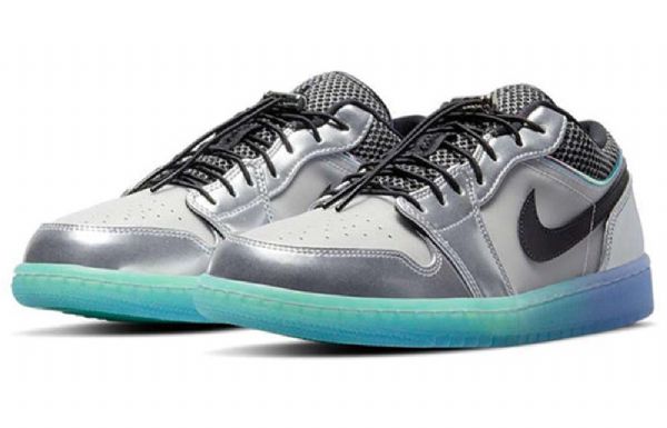 Nike Air Jordan 1 Low Tops Se Retro Basketball Shoes Dame Sølv