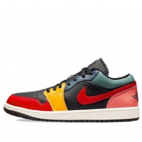 Nike Air Jordan 1 Low Tops Se Retro Basketball Shoes Dame Svarte
