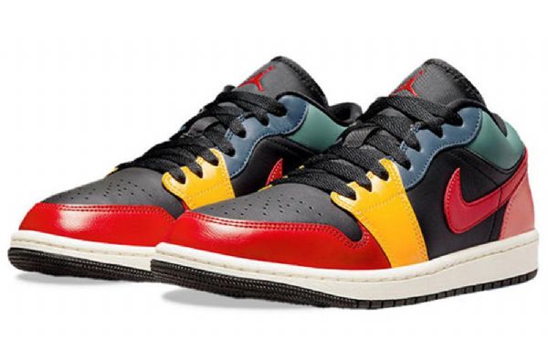 Nike Air Jordan 1 Low Tops Se Retro Basketball Shoes Dame Svarte