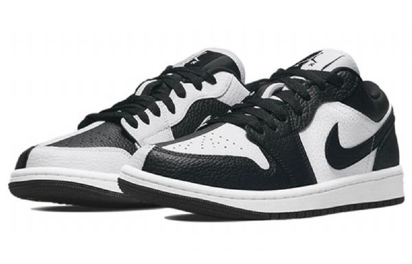 Nike Air Jordan 1 Low Tops Se Retro Basketball Shoes Dame Svarte Hvite