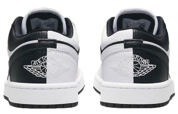 Nike Air Jordan 1 Low Tops Se Retro Basketball Shoes Dame Svarte Hvite