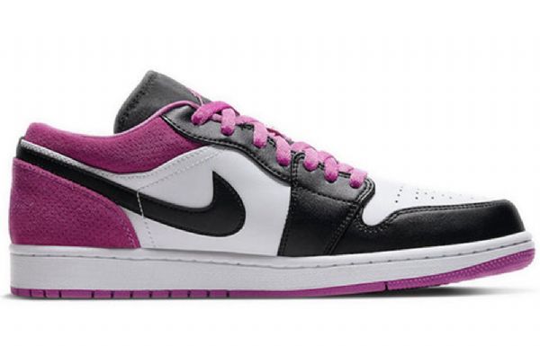 Nike Air Jordan 1 Low Tops Se Retro Basketball Shoes Herre Lilla Svarte