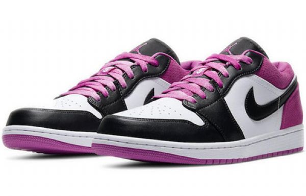 Nike Air Jordan 1 Low Tops Se Retro Basketball Shoes Herre Lilla Svarte