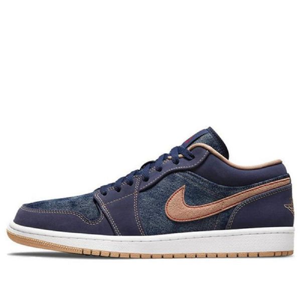 Nike Air Jordan 1 Low Tops Se Retro Basketball Shoes Herre Marineblå