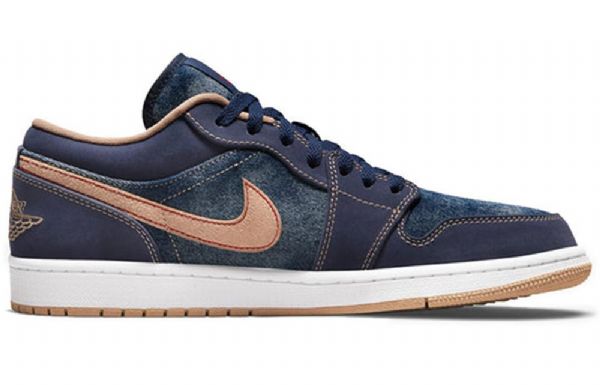 Nike Air Jordan 1 Low Tops Se Retro Basketball Shoes Herre Marineblå