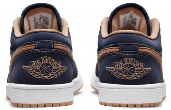 Nike Air Jordan 1 Low Tops Se Retro Basketball Shoes Herre Marineblå