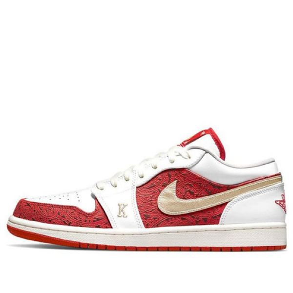 Nike Air Jordan 1 Low Tops Se Retro Basketball Shoes Herre Rød Hvite