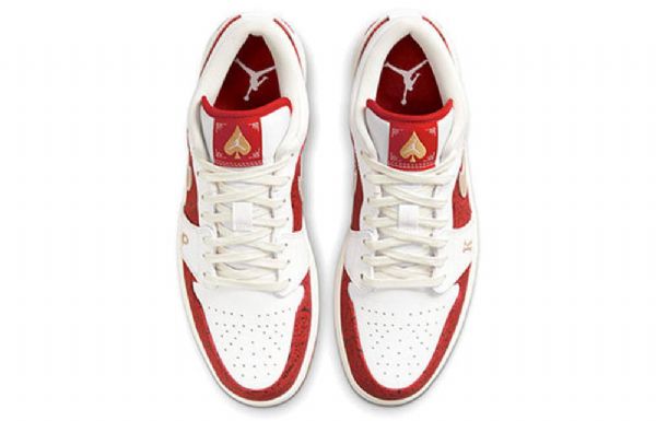 Nike Air Jordan 1 Low Tops Se Retro Basketball Shoes Herre Rød Hvite