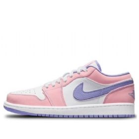 Nike Air Jordan 1 Low Tops Se Retro Basketball Shoes Herre Rosa Lilla