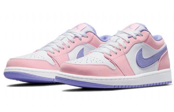 Nike Air Jordan 1 Low Tops Se Retro Basketball Shoes Herre Rosa Lilla