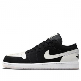 Nike Air Jordan 1 Low Tops Se Retro Basketball Shoes Herre Svarte Hvite