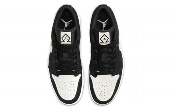 Nike Air Jordan 1 Low Tops Se Retro Basketball Shoes Herre Svarte Hvite