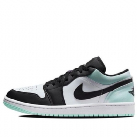 Nike Air Jordan 1 Low Tops Se Retro Basketball Shoes Herre Svarte Hvite Blå
